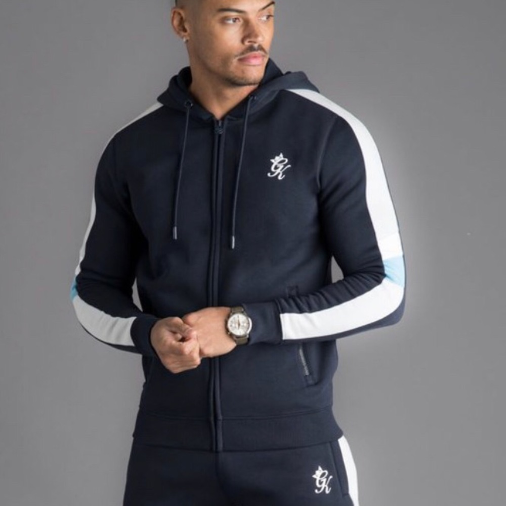 GK CAPONE ZIP THROUGH TRACKSUIT TOP - NAVY NIGHTS